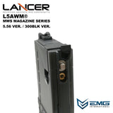 EMG/Angry Gun LANCER SYSTEMS 公式ライセンス L5AWM V2 MWSマガジン(Translucent & Opaque)
