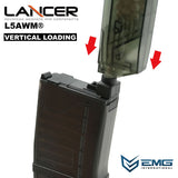 EMG/Angry Gun LANCER SYSTEMS 公式ライセンス L5AWM V2 MWSマガジン(Translucent & Opaque)