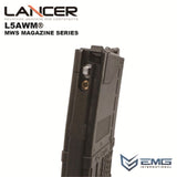 EMG/Angry Gun LANCER SYSTEMS 公式ライセンス L5AWM V2 MWSマガジン – Opaqueシリーズ (BK / FDE)