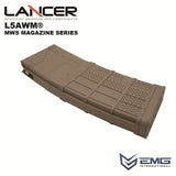 EMG/Angry Gun LANCER SYSTEMS 公式ライセンス L5AWM V2 MWSマガジン – Opaqueシリーズ (BK / FDE)