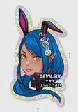 DEVILSIX ＆ usachan - collab sticker(hologram) - DEVILSIX