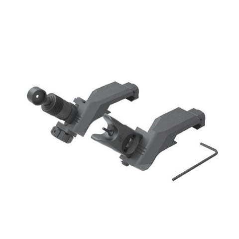 45 DEGREE OFFSET FOLDING SIGHT SET, CLAMP MOUNT - 600 METER MICRO REAR, MICRO FRONT - DEVILSIX